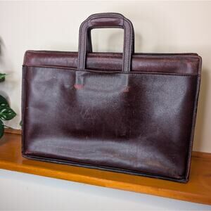 Hartmann Vintage Leather Briefcase Attache Top Handle